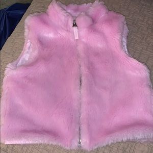 Faux Fur Pink Vest 5T